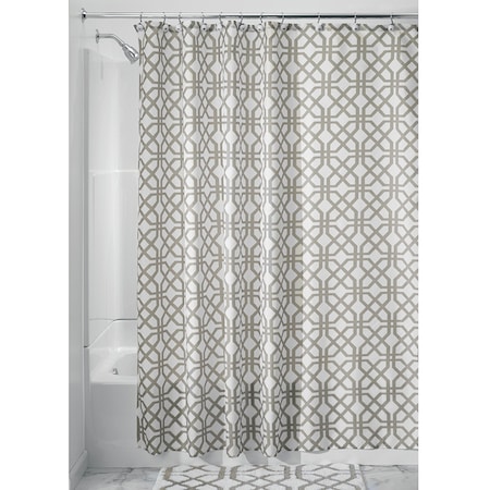 B & K iDesign 72 in. H X 72 in. W Beige Trellis Shower Curtain Polyester 45420